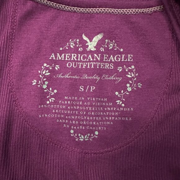 American Eagle Outfitters Purple Boyfriend Tank top Womens Size S Y2K - Picture 7 of 8